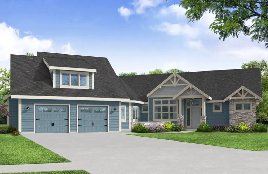 Full Rendering for House Plan #344463