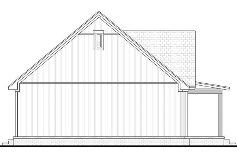 Left Elevation for House Plan #300870
