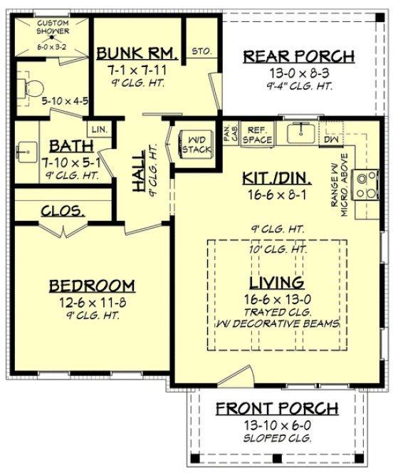 Main Floor Plan for House Plan #300870