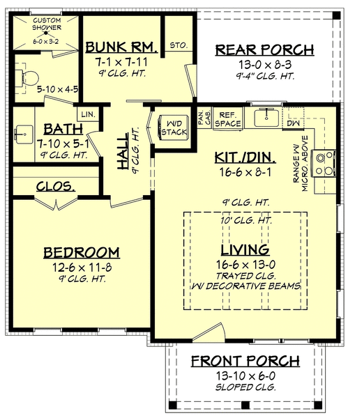 Main Floor Plan for House Plan #300870