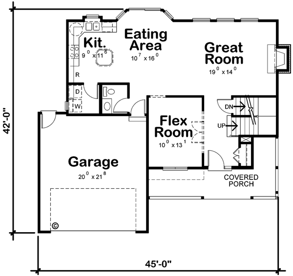 Main Floor Plan for House Plan #152881