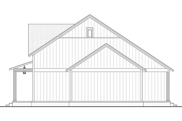 Right Elevation for House Plan #303621