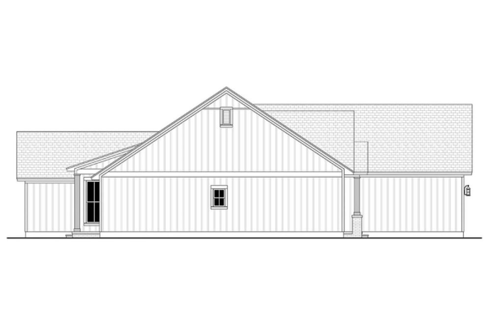 Left Elevation for House Plan #304322