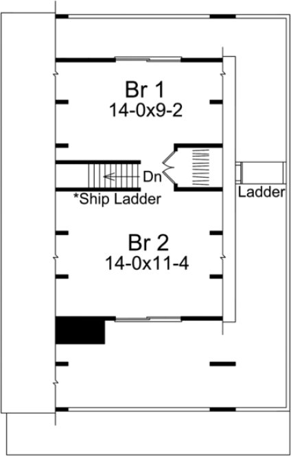 Second Floor Plan for House Plan #635680