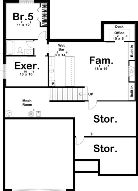 Basement Plan for House Plan #703892