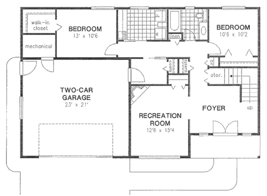 Basement Plan for House Plan #139698