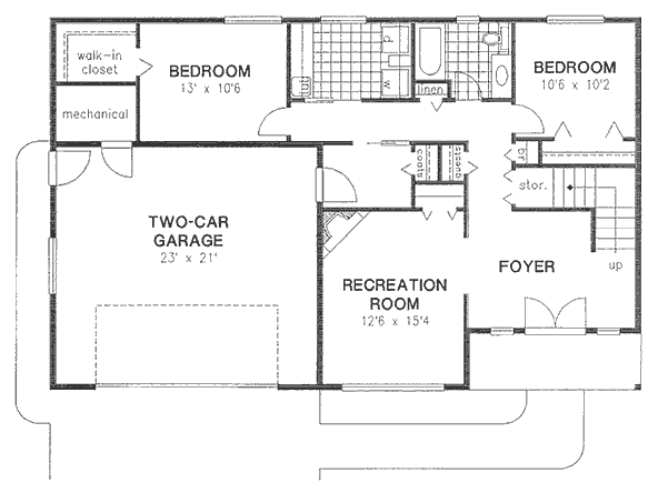Basement Plan for House Plan #139698