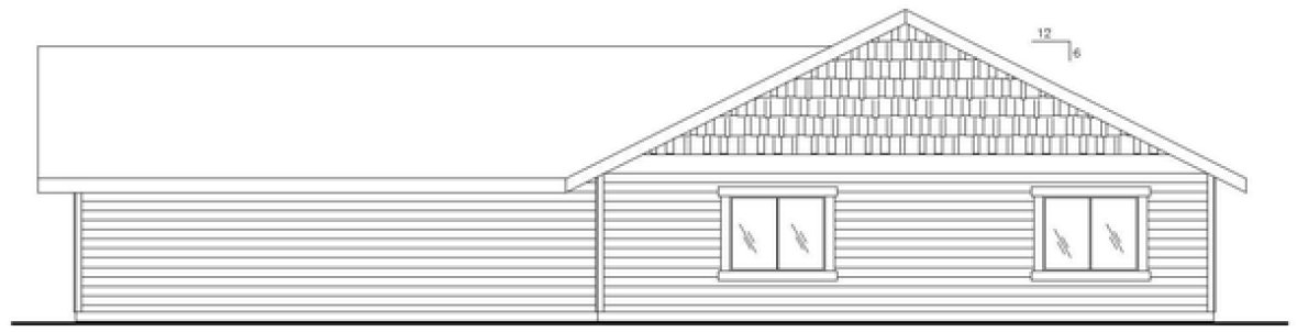 Rear Elevation for House Plan #452531