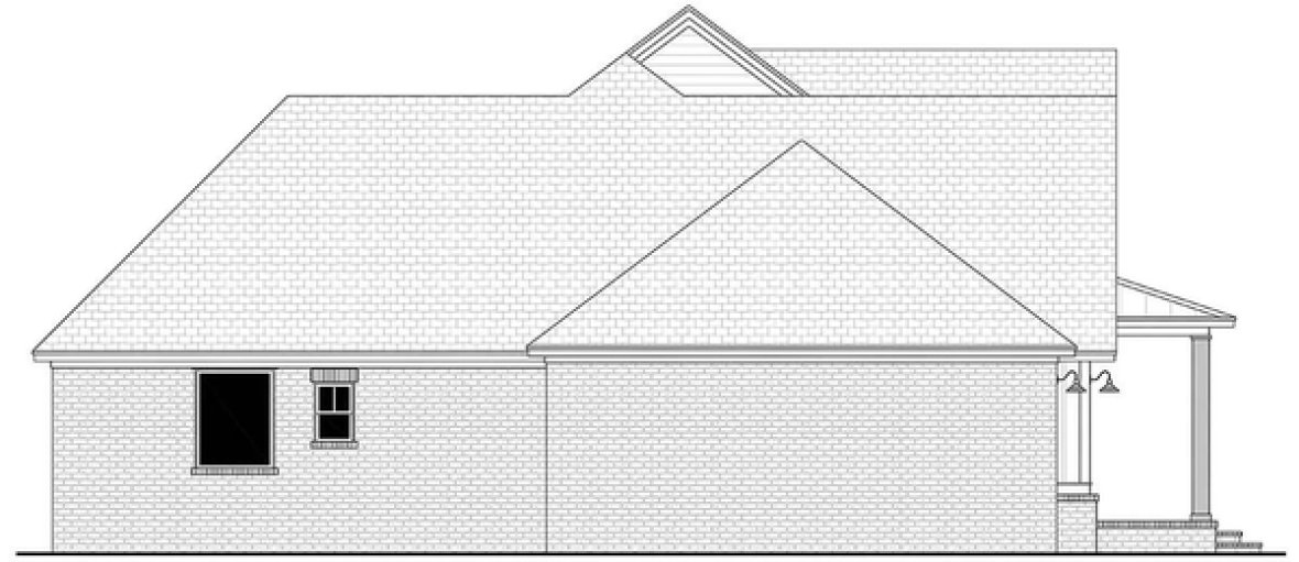 Left Elevation for House Plan #305212