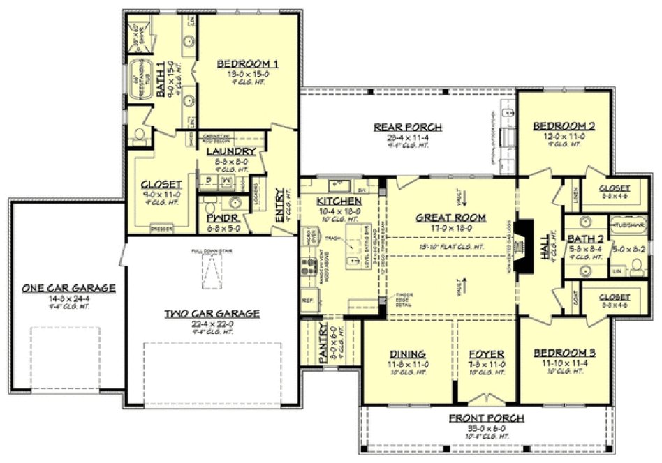 Main Floor Plan for House Plan #305212
