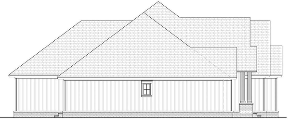 Left Elevation for House Plan #308532