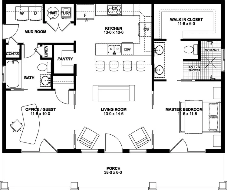 Main Floor Plan for House Plan #580990