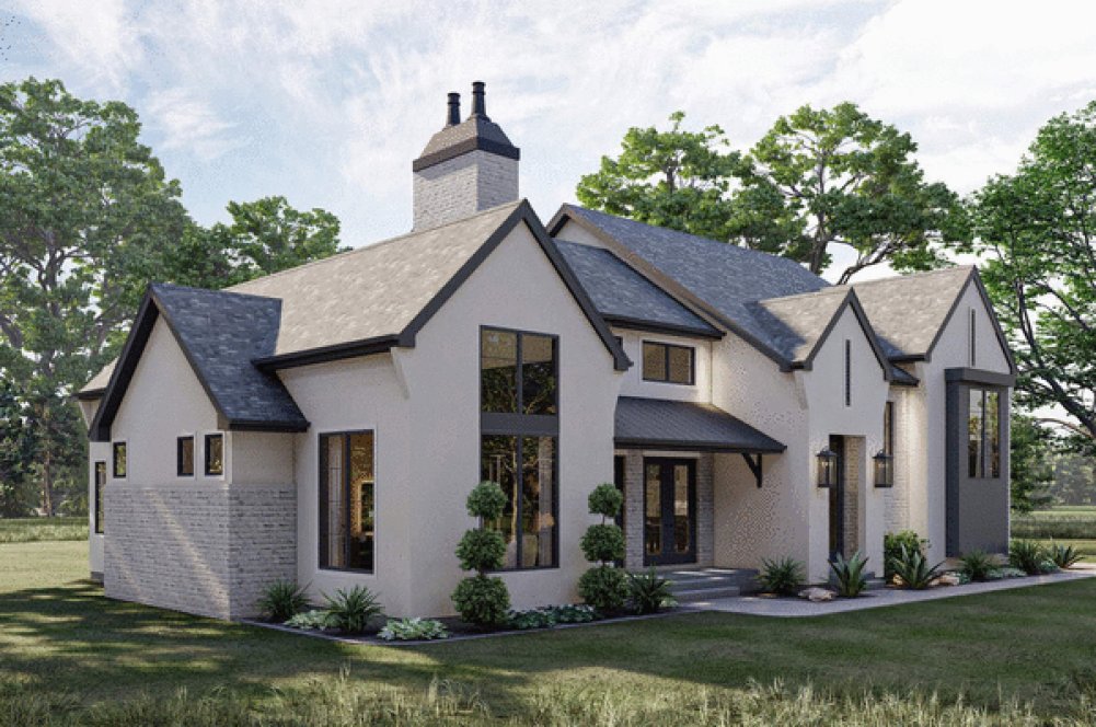 Left Elevation for House Plan #702243