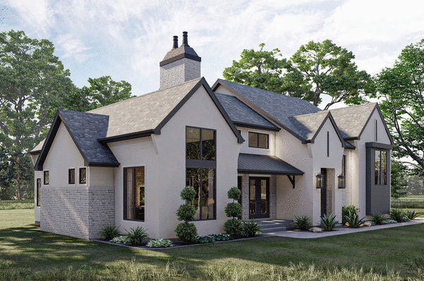 Left Elevation for House Plan #702243
