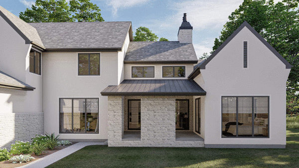 Rear Elevation for House Plan #702243