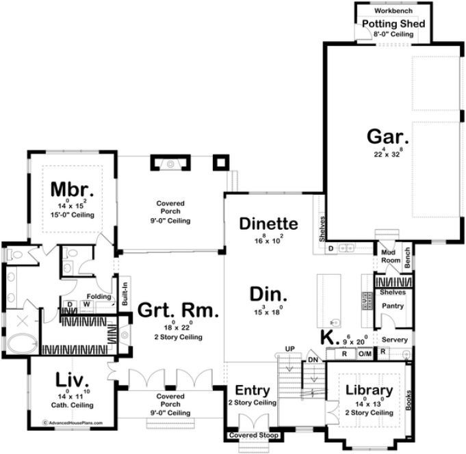 Main Floor Plan for House Plan #702243