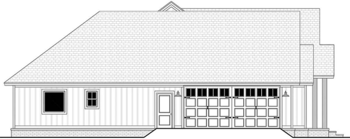 Left Elevation for House Plan #302902