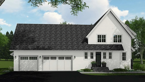 Left Elevation for House Plan #282103