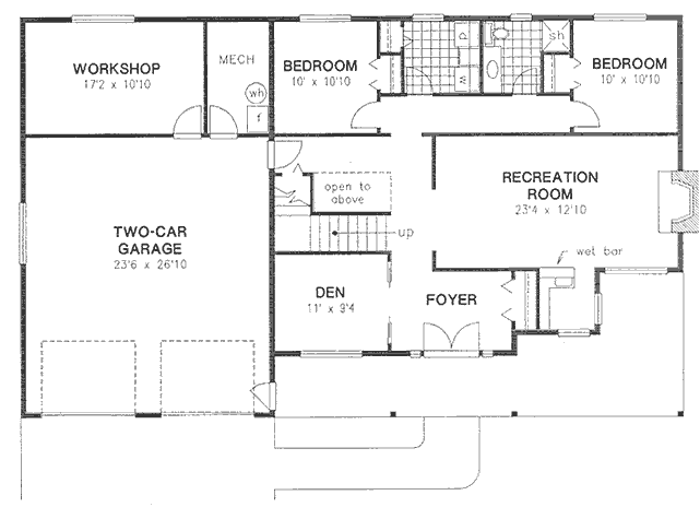 Basement Plan for House Plan #138009