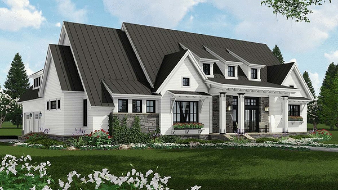 Left Elevation for House Plan #287822