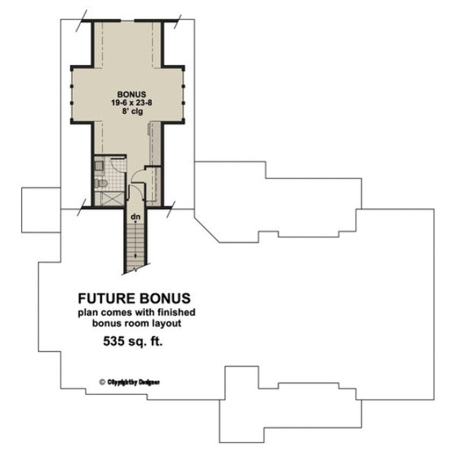 Attic Plan for House Plan #287822