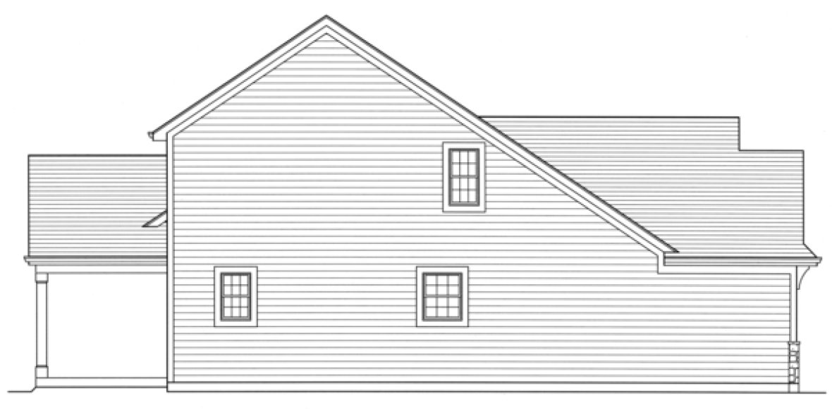 Left Elevation for House Plan #537841