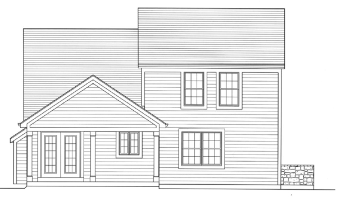 Rear Elevation for House Plan #537841