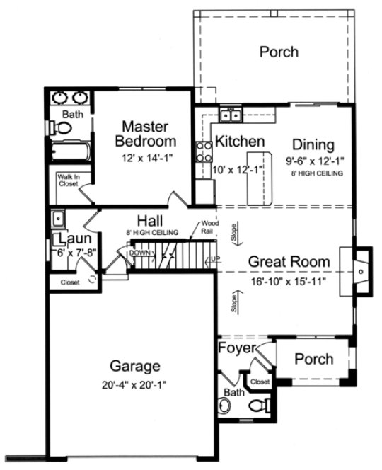 Main Floor Plan for House Plan #537841
