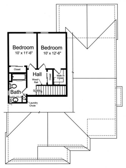 Second Floor Plan for House Plan #537841