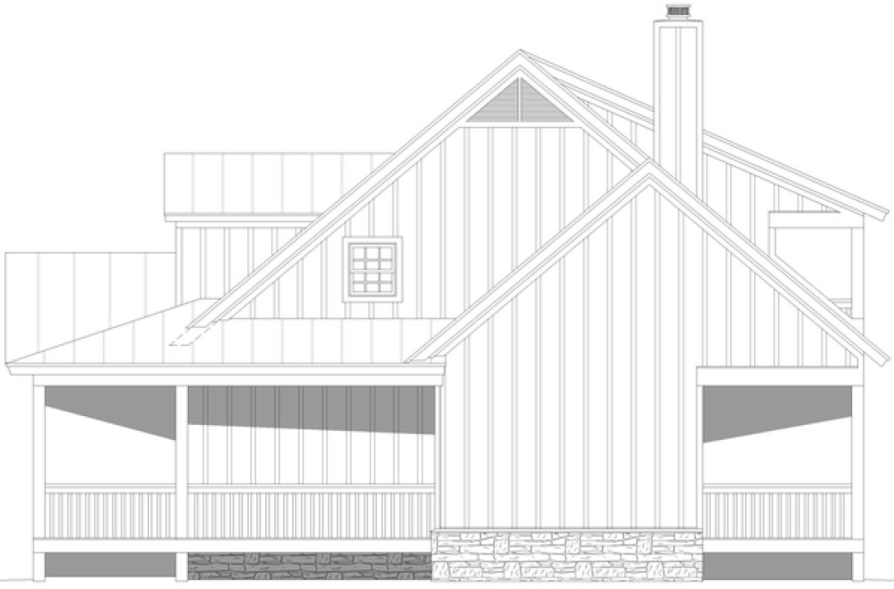Right Elevation for House Plan #692442