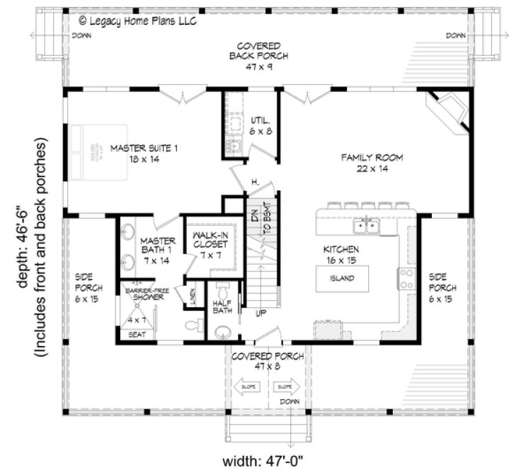 Main Floor Plan for House Plan #692442