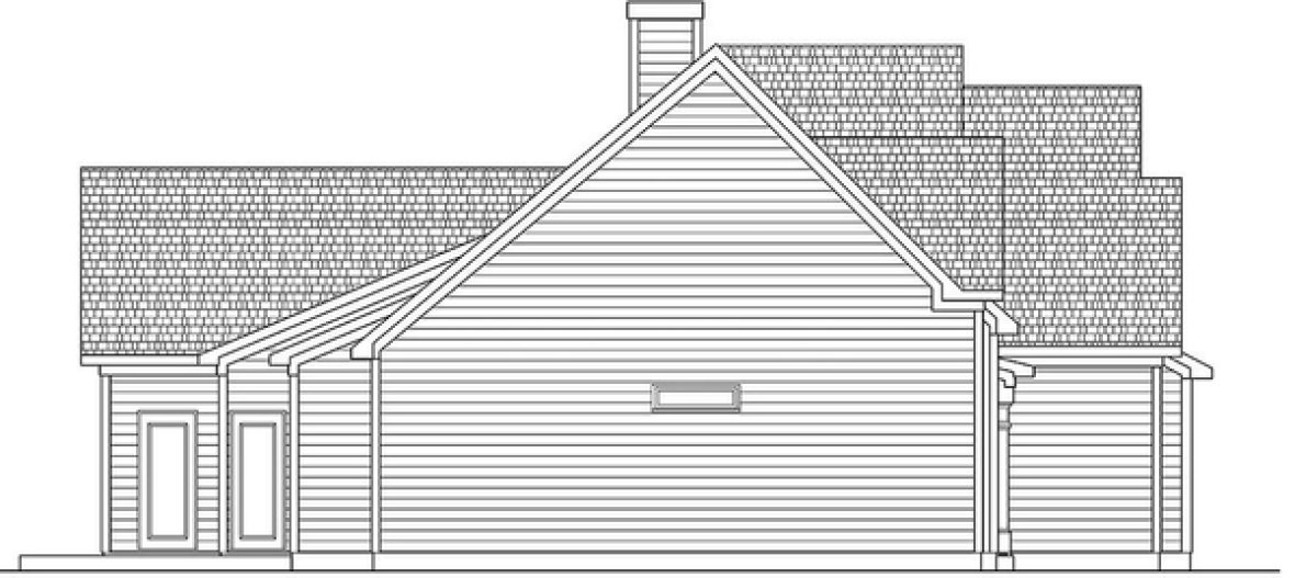 Left Elevation for House Plan #710351
