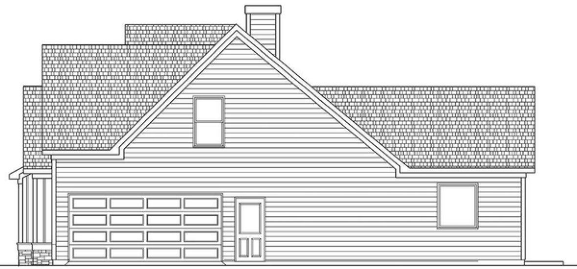 Right Elevation for House Plan #710351