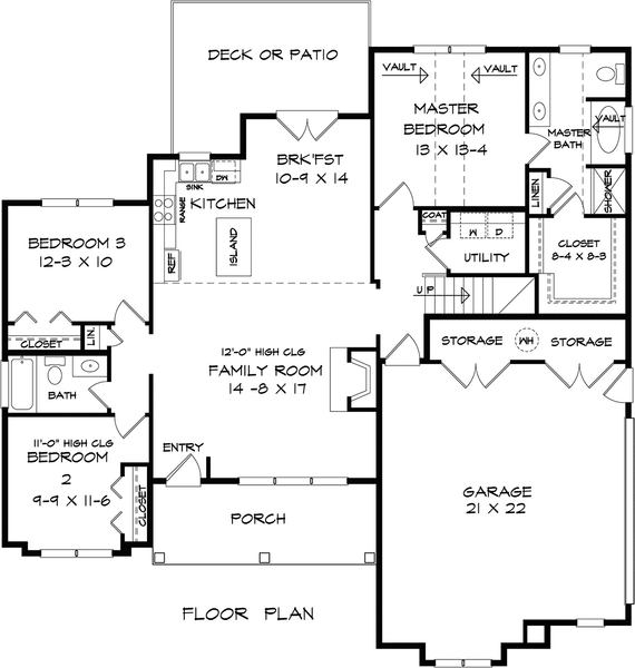Main Floor Plan for House Plan #710351