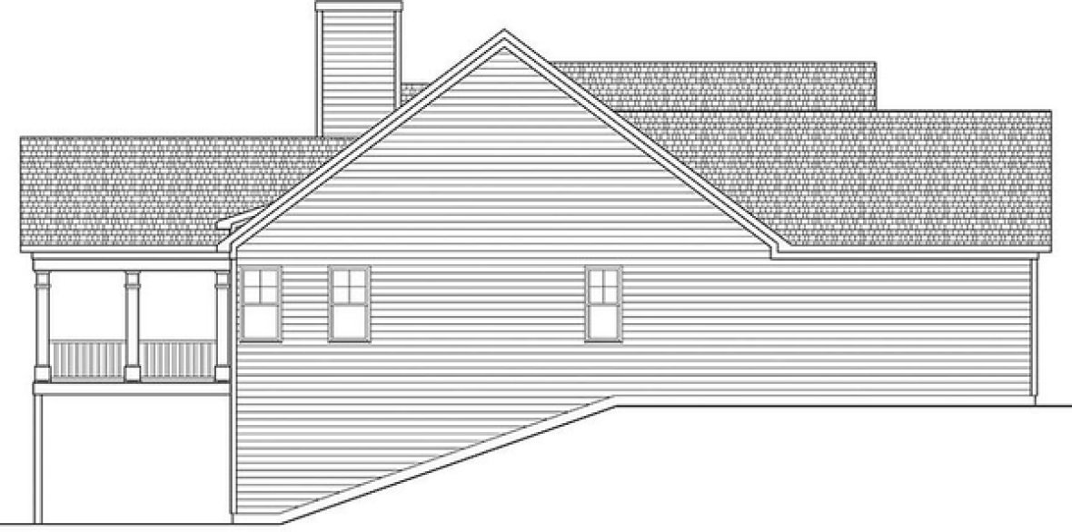 Left Elevation for House Plan #715352