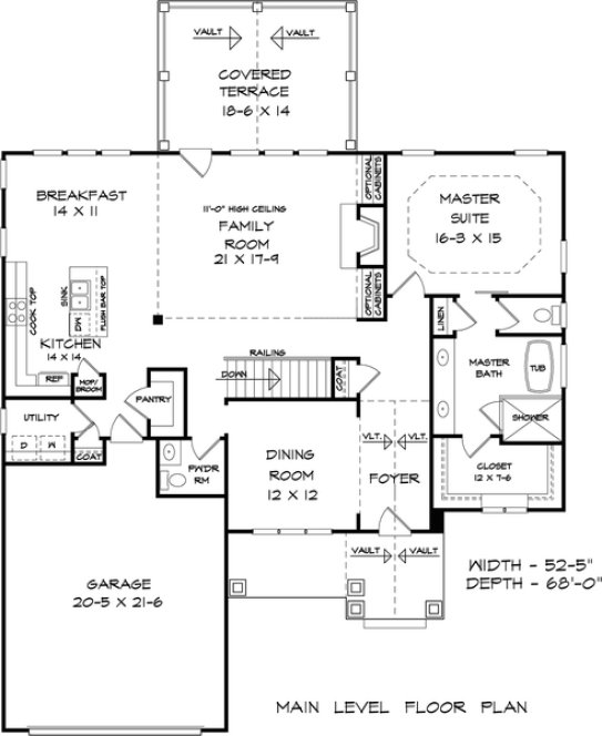 Main Floor Plan for House Plan #715352