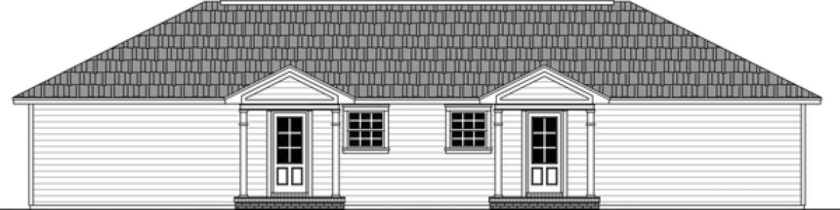 Rear Elevation for House Plan #216971