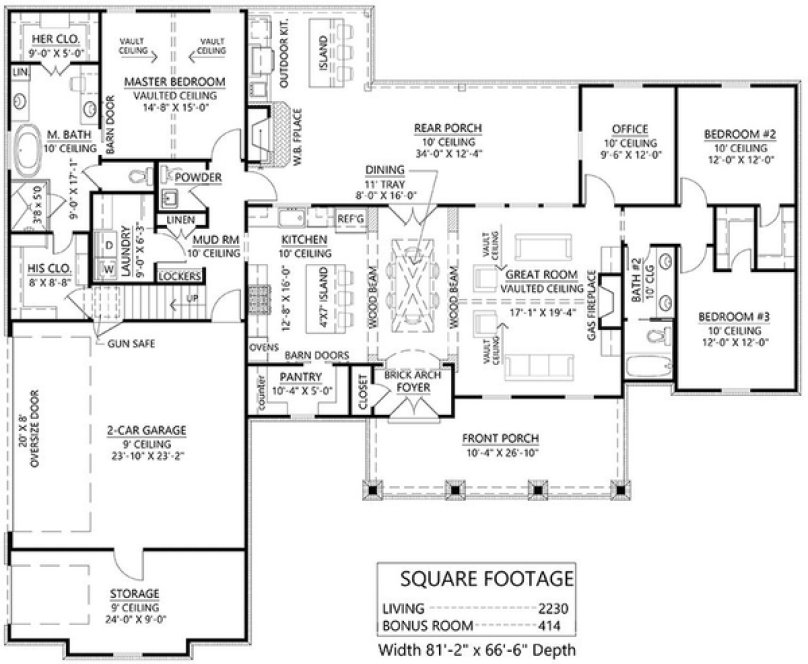 Main Floor Plan for House Plan #900322