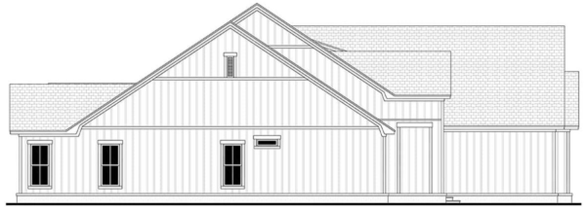 Left Elevation for House Plan #308562