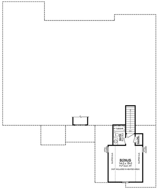 Attic Plan for House Plan #308562