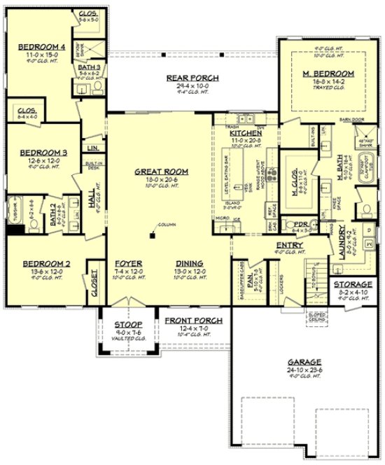 Main Floor Plan for House Plan #308562