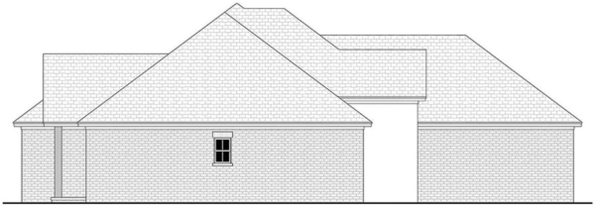 Left Elevation for House Plan #309991