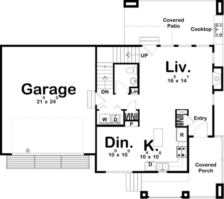 Main Floor Plan for House Plan #703641