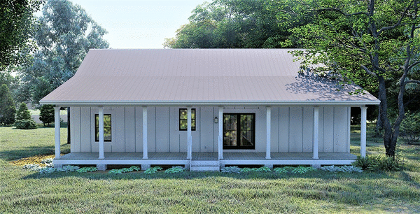 Rear Elevation for House Plan #432051
