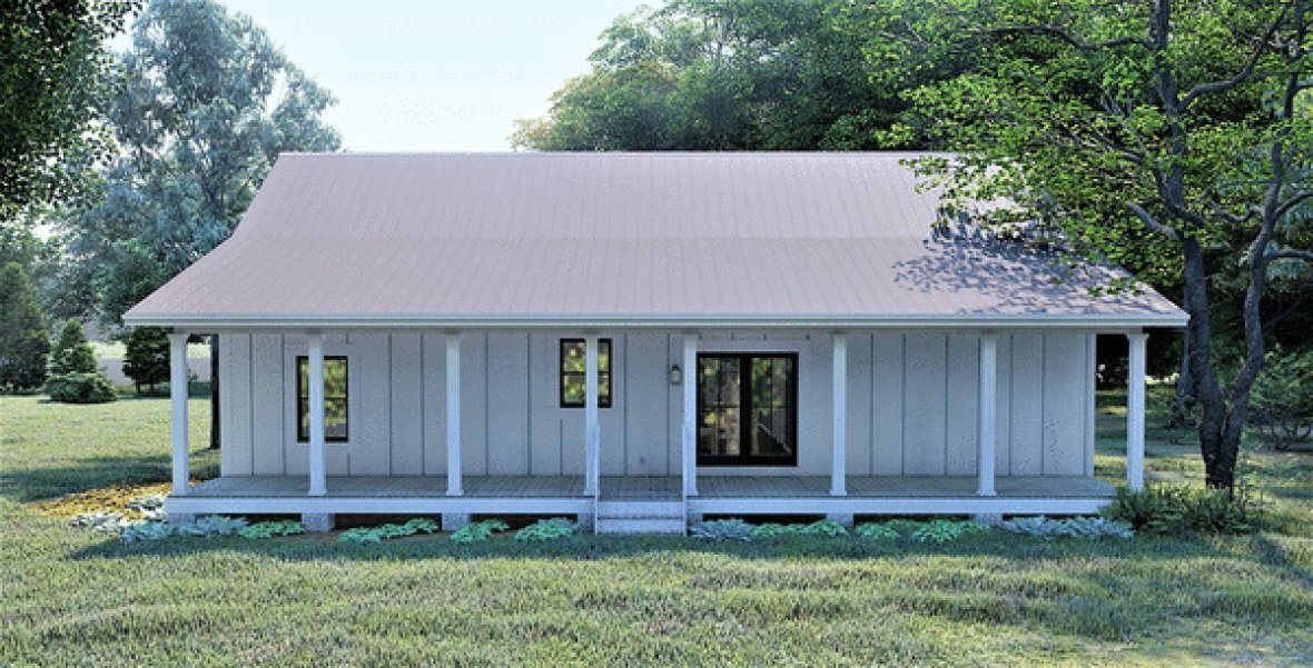 Rear Elevation for House Plan #432051