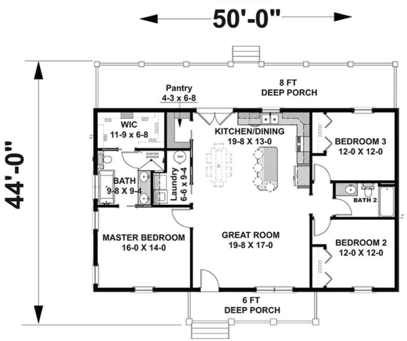 Main Floor Plan for House Plan #432051
