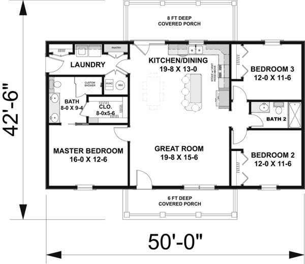 Main Floor Plan for House Plan #435241
