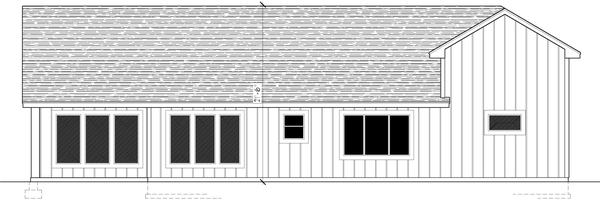 Rear Elevation for House Plan #802791
