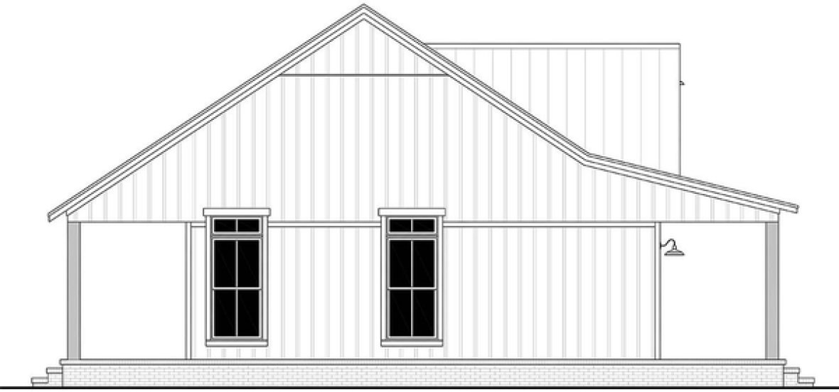 Left Elevation for House Plan #300690