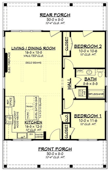 Main Floor Plan for House Plan #300690